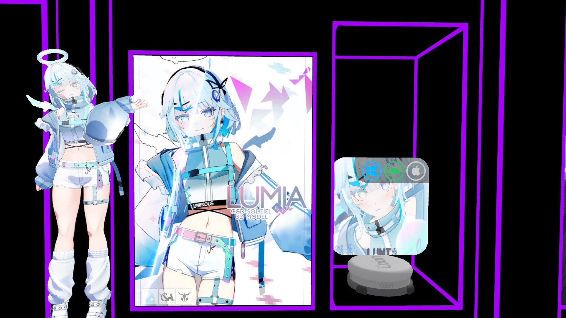 VRChat人気ワールドにユーステラの3Dアバター「ルミア」広告掲載 - 画像1