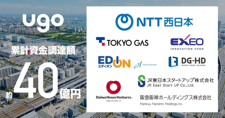 ugo、NTT西日本などから資金調達を実施し累計40億円を突破
