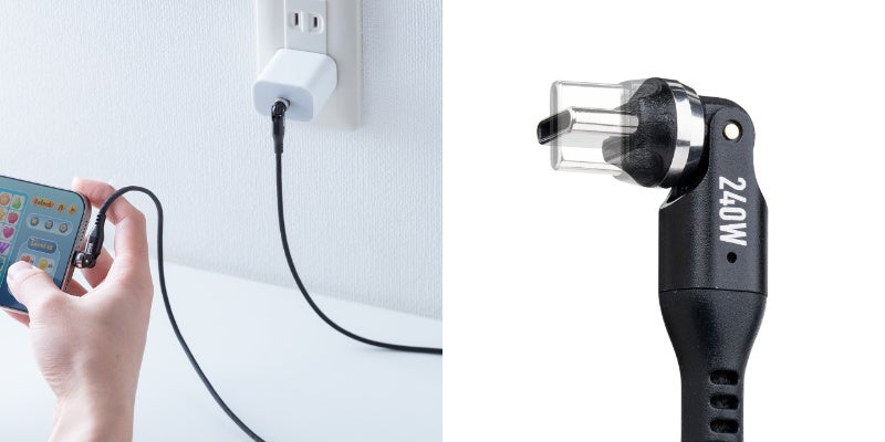 サンワダイレクト、全方向対応USB-Cケーブルを改良して発売 - 画像2
